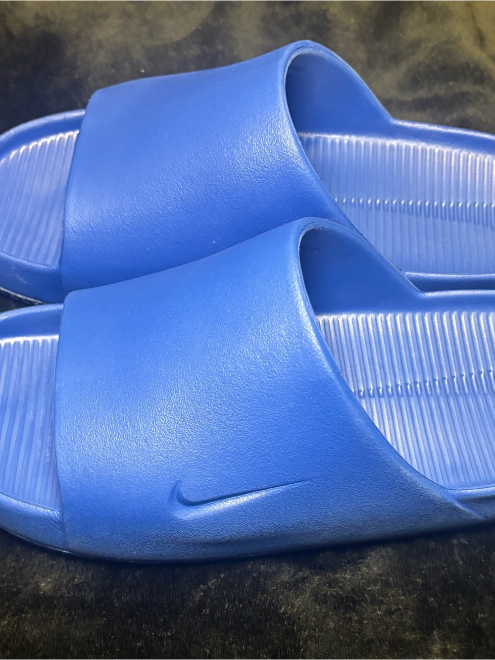 Nike Calm Blue Embossed Slide - Solid Blue Finish
